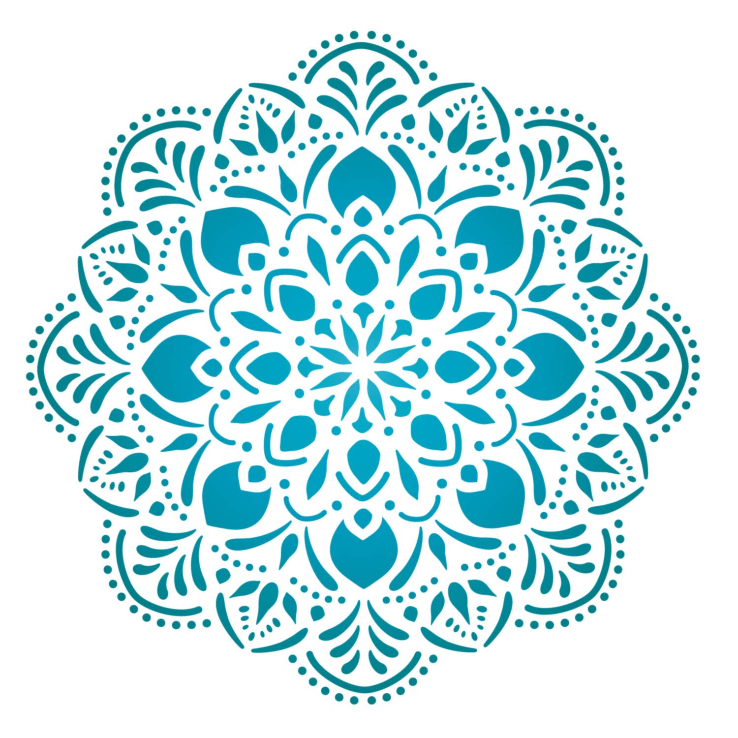 CraftStar Pushpa Mandala Stencil - Large Reuseable Medallion Motif Stencil