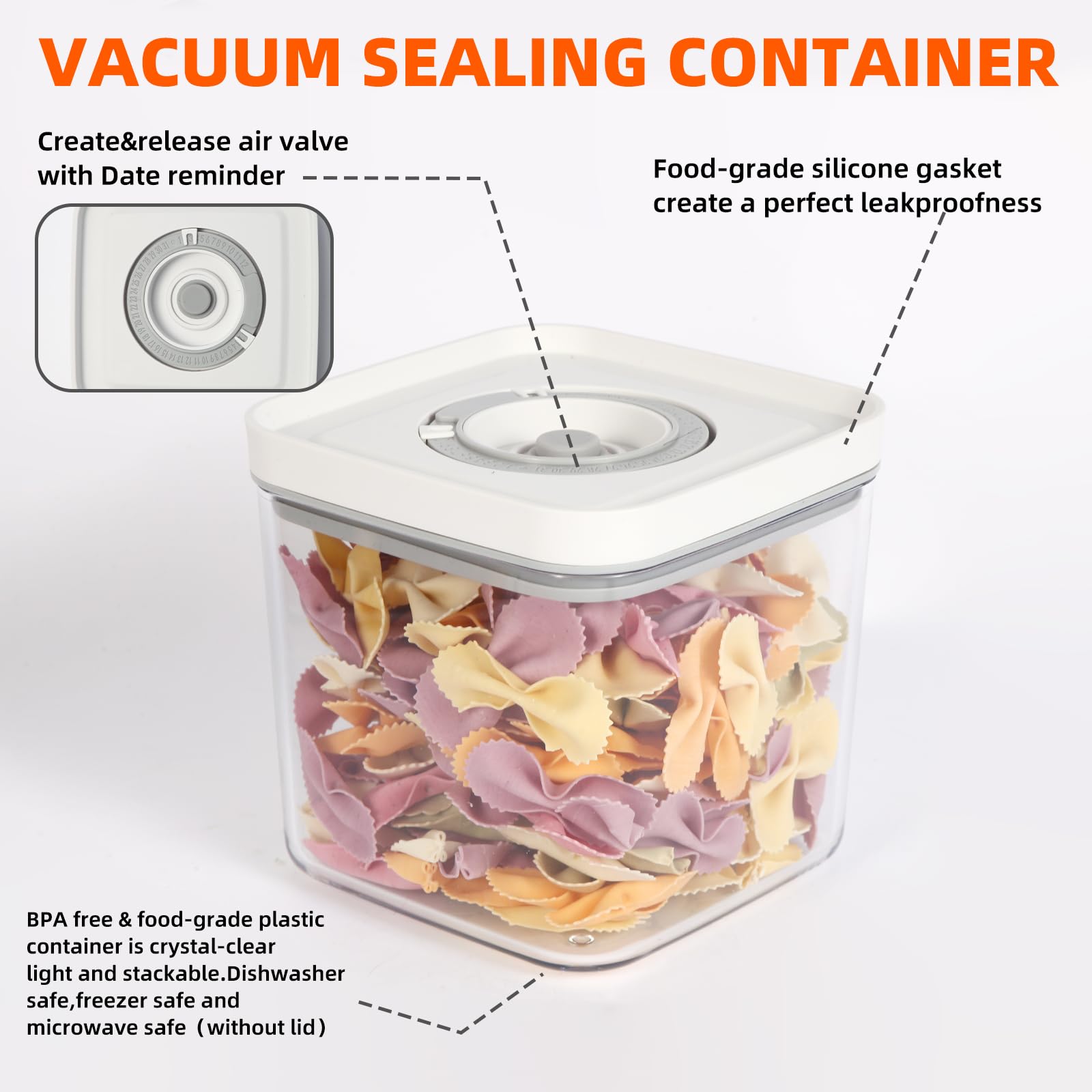 2025 New Handheld Vacuum Sealer for Food storage, Sous Vide and Meal Prep. 1 vacuum machine 2 compact containers and 4 reusable bags, 7-piece Set. Extending freshness up to 5 times longer