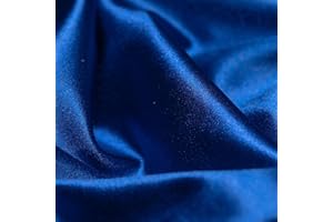 Ice Fabrics 4 Way Stretch Silky Spandex Satin Fabric by The Yard - 60" Wide Shiny Satin Spandex Fabric for Dresses, Active Wear, Yoga Pants, Table Cloth - Thick and Heavy - Royal Blue - 1 Yard