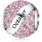 JIAYIQI Birthday Charm Fit Charm Bracelets Necklace, 925 Sterling Silver Pendants Beads for Women Jewelry