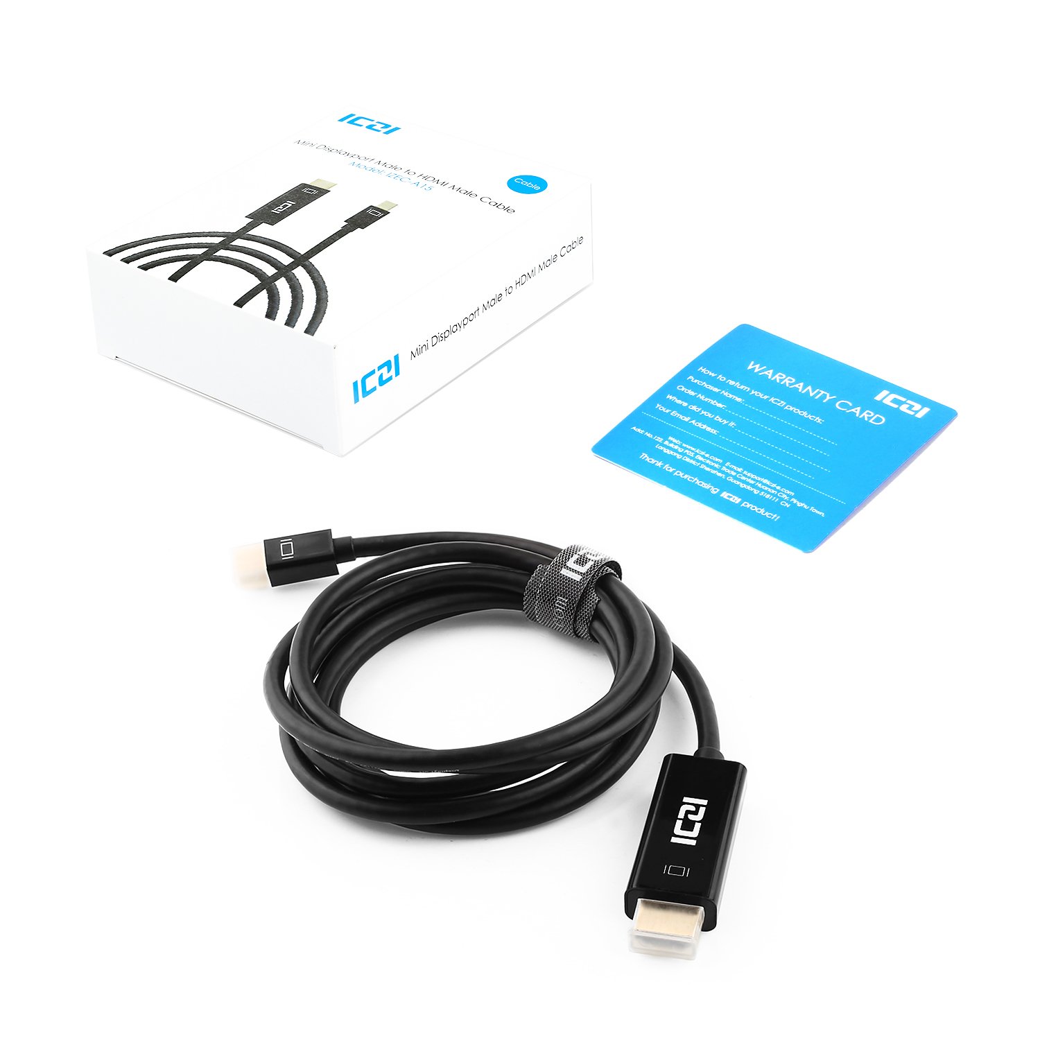 Iczi Cable Mini Displayport A Hdmi 1 8m Adaptador Mini Dp A Hdmi 1080p Thunderbolt Macho A Macho Con Conector Chapado En Oro Para Laptop Air Surface Y Otra Marca Cables Y Conectores