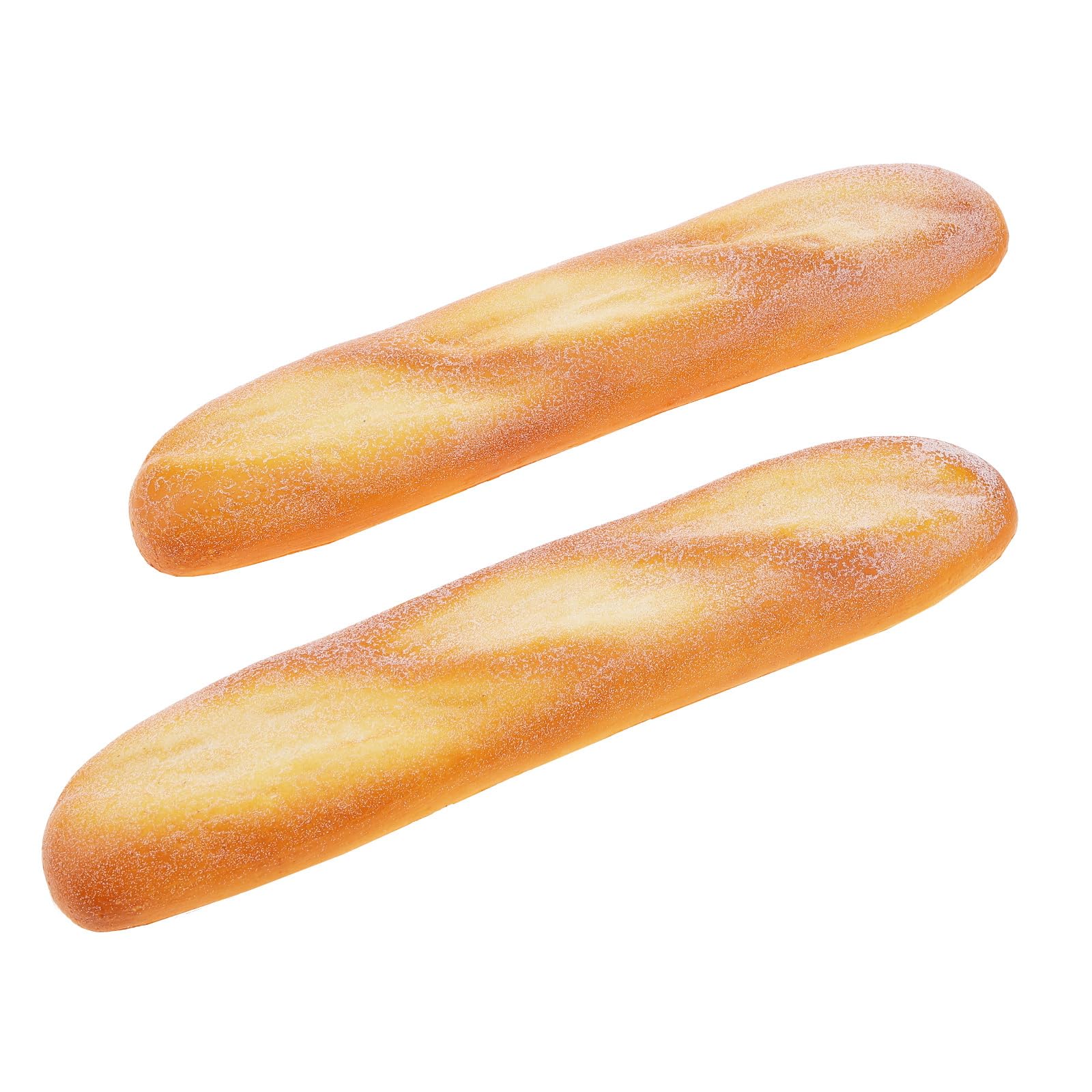 Photo 1 of Funzhan 2pcs Artificial Baguette Decoration Fake French Bread Model Lifelike PU Long Loaf Food Display Realistic Pastry Ornament Home Cabinet