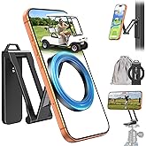 OMOTON CV08 Magnetic Golf Cart Phone Holder with [1/4” Screw] [Foldable & Extendable Arm], 360° Swivel Phone Mount for iPhone
