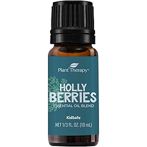 Plant Therapy Essential Oils Holly Berries Holiday Blend 100% Pure, Undiluted, Natural Aromatherapy, Therapeutic Grade 10 mL (? oz)