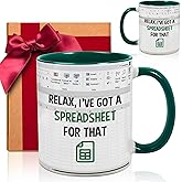 Funny Accountant Gift Mug, Rela, I've Got a Spreadsheet For That, Gifts for Boss CPA Coworker Finance Banker - Spreadsheet Mug-Accounting Birthday Christma gift