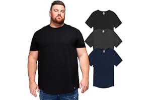 STRONGSIZE Men's Big and Tall Shirts – Stretch T-Shirt for Casual Wear (Available in Longer and Regular Length)