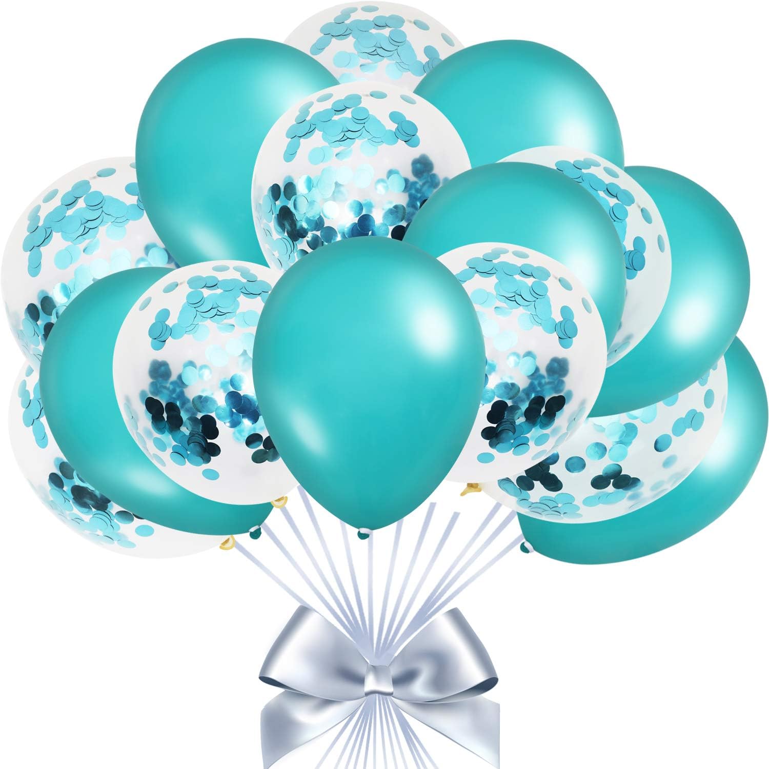 Gejoy 50 Pieces Party Decoration Balloons Teal Latex Balloons Turquoise