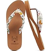 KuaiLu Womens Arch Support Flip Flops Ladies Comfort Lightweight Soft Yoga Mat Cushion Walking Thong Sandals