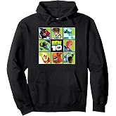 Ben 10 Alien Character Grid Pop Art Cartoon Pullover Hoodie