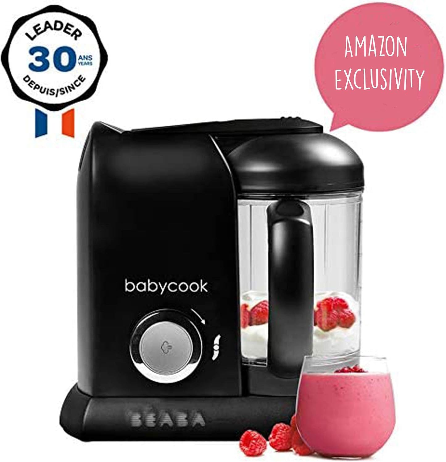 BEABA Babycook Solo - 4 in 1 Baby Food Maker: Processor, Blender, Cooker & Soft Steamer - Quick Food Diversification - Black Edition - Image 3