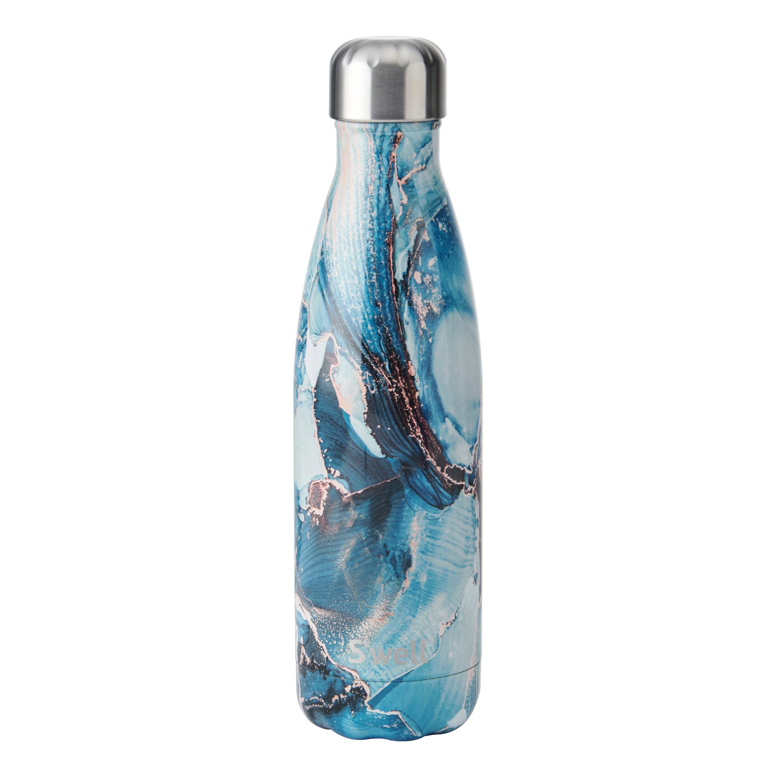 S'well Original Water Bottle, Ocean Marble, 500 ml - Vacuum-Insulated Keeps Drinks Cold and Hot - BPA-Free Stainless Steel Hydration for On the Go
