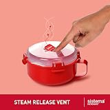 Sistema Microwave Breakfast Bowl 850 ml Red BPA Free view 3
