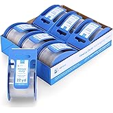 Bryco Goods Heavy Duty Packing and Moving Tape with Dispenser for Shipping and Moving Boxes, 1.88-inch x 22.2 yd, Clear, 6 Tape Rolls with Dispensers