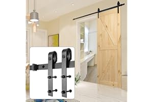 U-MAX 6.6 FT Sliding Barn Wood Door Basic Sliding Track Hardware Kit (Basic "J")