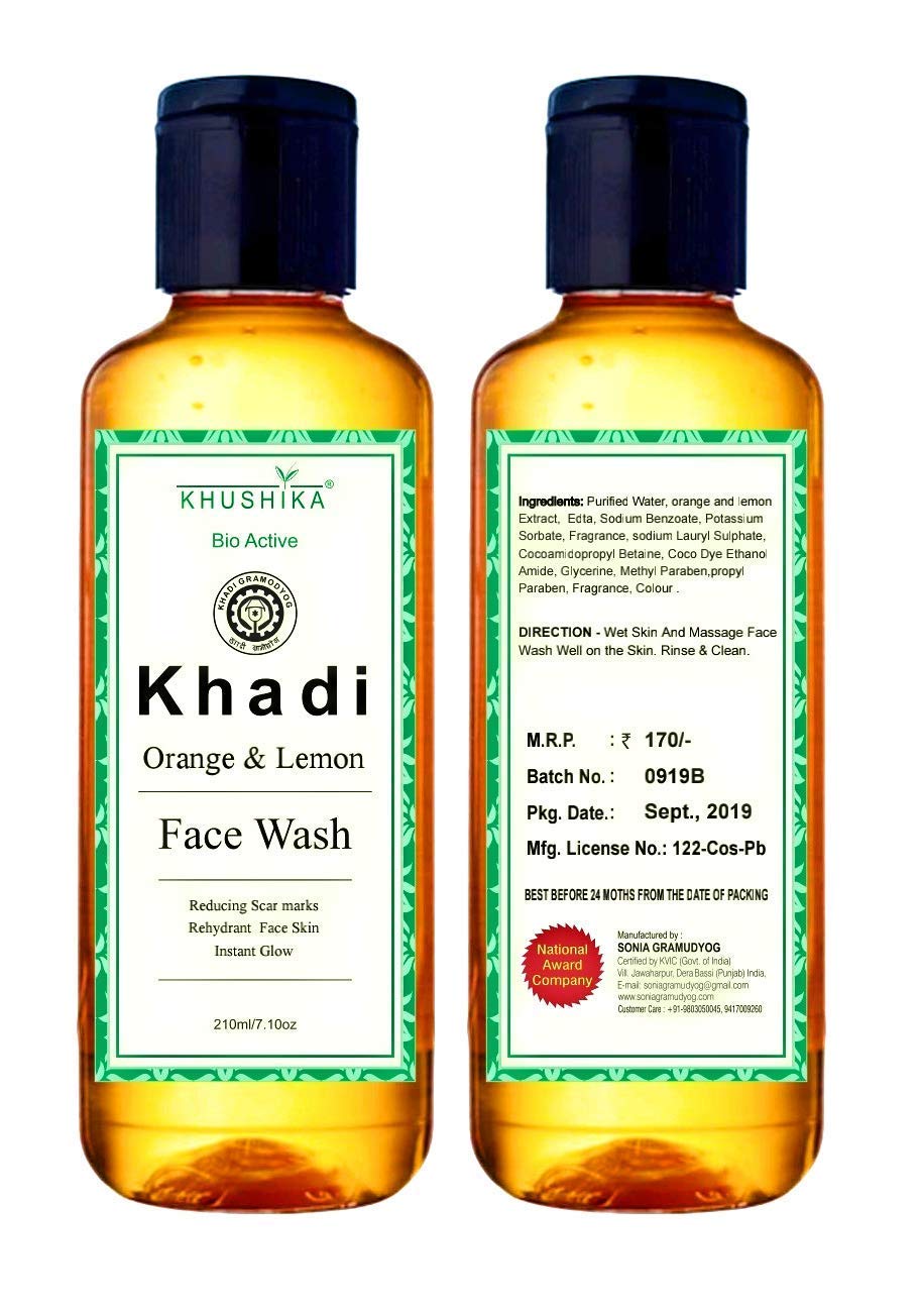 khadi lemon face wash