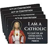 Needzo Sacred Heart Catholic ID, Pocket and Wallet Prayer Card, Religious Keepsake, 2.125 by 3.25 Inches, Pack of 5