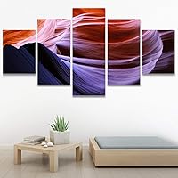 SIGNWIN 5 Panel Canvas Wall Art Modern Art Landscape Modern Multicolor Photography Relax/Calm Rocky for Home Decorations Ready to Hang - 60