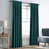 Dreaming Casa Teal Green Velvet Curtains for Living