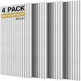 TONOR Dual-Layer Thickened Acoustic Wall Panels-4 Pack 47.2"x23.6"x0.72" | Self Adhesive High Density Sound Proof Panels for Walls, Peel and Stick Wall Panels for Interior Wall Decor, White