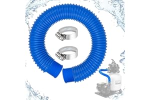JETGOMET 1.25" Pool Sand Filter Pump Hose – Replacement Hose for Above Ground Pools & Sand Filter Pumps (1, Blue)