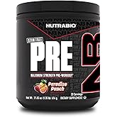 NutraBio STIM-Free PRE Workout for Men, New Formula | Laser Focus, Extreme Pumps | Performance, Endurance | 10g Citrulline, Beta Alanine, Nitrates, Nootropics, Electrolytes-20 Servings Paradise Punch
