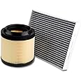 Forccord 1Pcs Cabin Air Filter and 1Pcs Engine Air Filter Fit for Ford Bronco 2025 2024 2023 2022 2021 2.3L 2.7L Cabin Filter Engine Air Filter Replacement Car Accessories