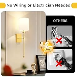 27 Inch Wall Sconces Battery Operated Set of