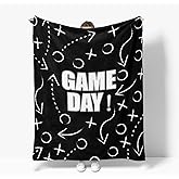 Horaldaily Football Flannel Blanket Throw, Sport Events Football Frenzy Game Time Soft Fuzzy Plush Cozy Fleece Blankets for Couch Sofa Bed Lounging, Ideal Gifts for Kids Adults Self, 50x60