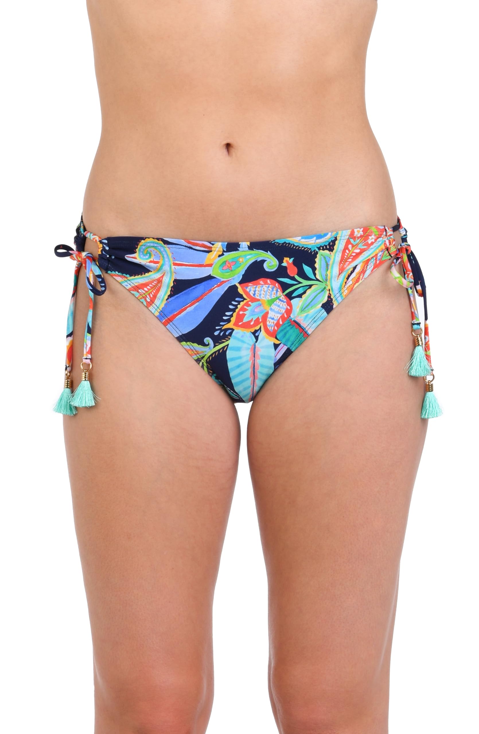 La Blanca Women’s Side Tie Hipster Bikini Bottom, Multi//Tropidelic Paisley, 16