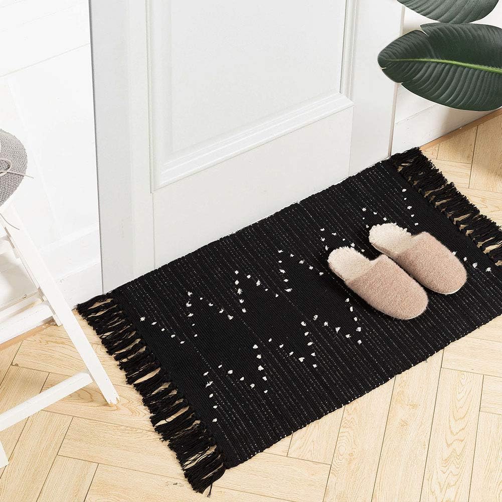 Best Black And White Kitchen Runner Boho