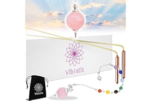 Vibratis Dowsing Rods with Copper Handles Premium Quality Divining Rods - Dowsing Rose Cristal Quartz Pendulum Included - Varillas de Radiestesia