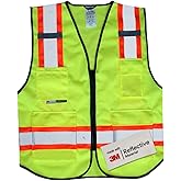 Salzmann Multi-Pocket Safety Vest - Reflective High Visibility Vest - Made with 3M Reflective Material
