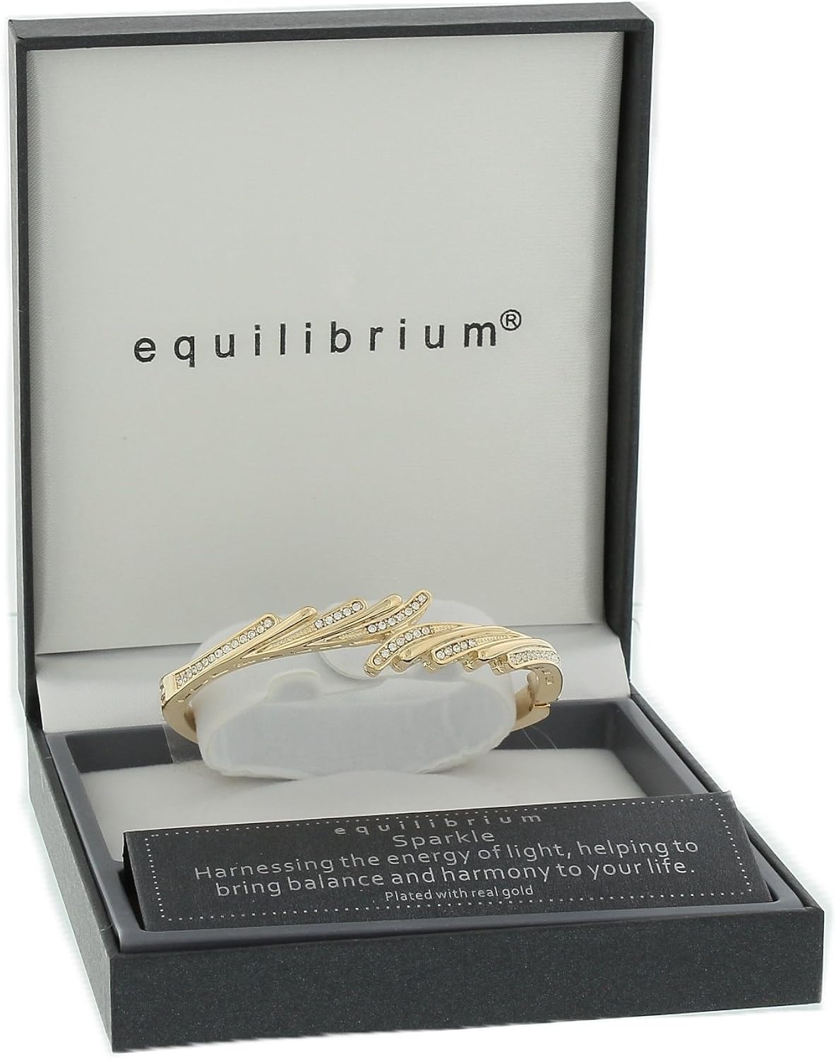 equilibrium Sweeping Line Gold and Diamante Bracelet Amazon.co.uk