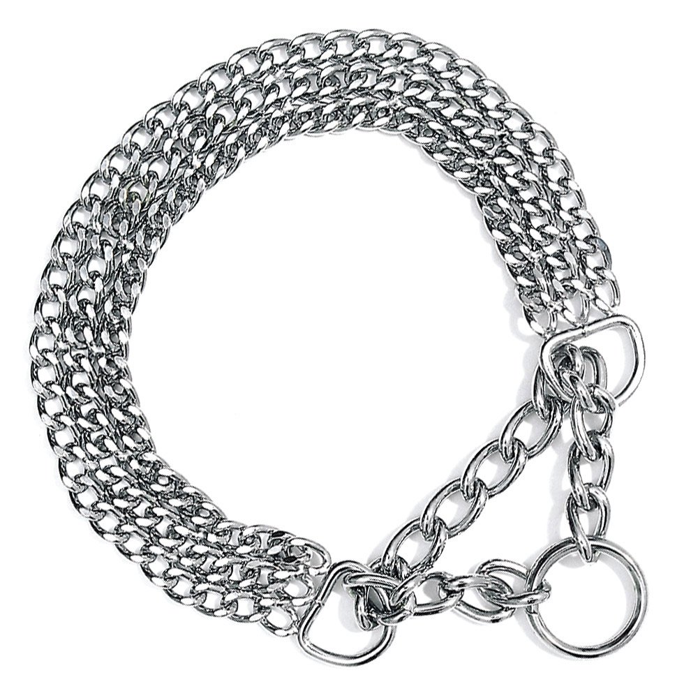 Nobby Chains Choker, Three Rows, 60 cm/ 2 mm Chrome