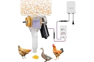 XIEEIX Automatic Chicken Feeder，16 Groups Timed Feeder，Automatic Poultry Feeder for Chickens, Ducks, Geese, Pigeons, Dogs, Fish, Cat