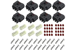 Shtuomoland 8Pcs Ignition Coil 4 Pin Plug Connector waterproof black socket Fits for Toyota Matrix Camry Highlander Yaris for Prius RAV4 Solara Celica Spyder 2000-2010 Replaces 90980-11885 7283-7449