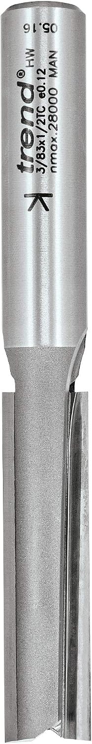 Trend Professional Two Flute Router Cutter, 1/2 Inch Shank, 12.7mm Cut Diameter, 50mm Cut Length, Tungsten Carbide Tipped, 3/83X1/2TC - Image 3