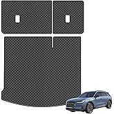 Cargo Liner & Backrest Mat Fit for 2020-2025 Lincoln Corsair - Leather Trunk Mat Back Seat Cover Protector - All Weather Protection PU Leather Cargo Mats and Backrest Mat Corsair Accessories