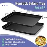 HaWare Large Nonstick Baking Tray Set of 2 40x30x2.5 cm Carbon Steel view 2