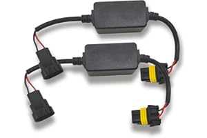 HAOBO 2 Pcs LED Canbus Error Free Anti Flickering Resistor Decoder, 9005/HB3/9006/HB4/9012 LED Decoder for LED Headlight Warning Canceller Capacitors Resistor