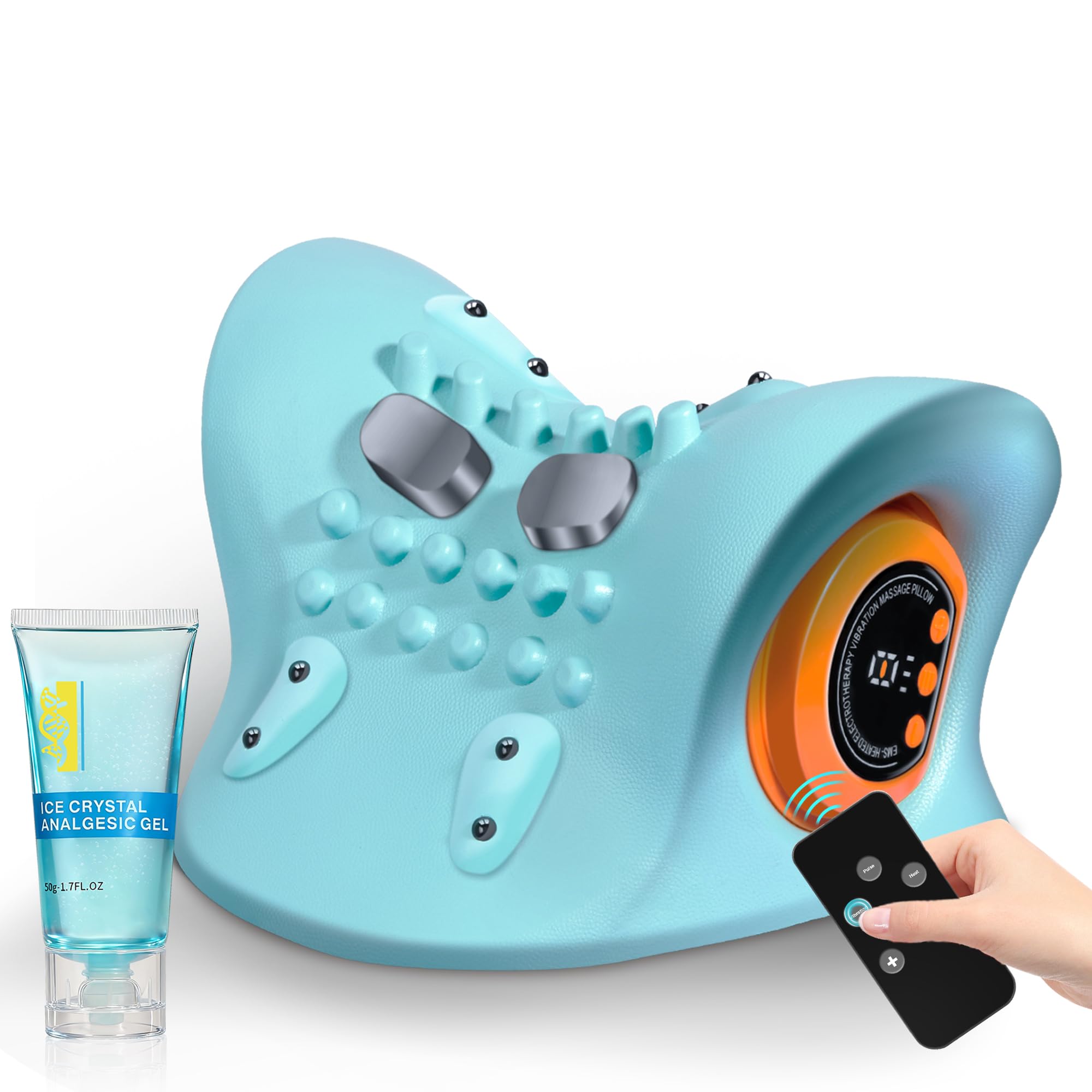 Photo 1 of Vzvvzp Neck Massager 2025, Neck Stretcher Cervical Traction with Heat, 3 Modes, Portable Massage Neck Hump Corrector for Pain Relief and Muscle Relax, 26° Angle Cervical Traction Device