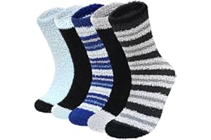 ZAKASA Fuzzy Socks for Men: Winter Warm Thick Mens Slipper Socks Fluffy Cozy Soft House Indoor