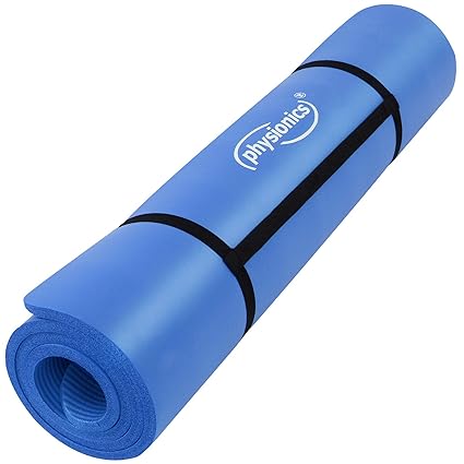 Physionics Pilates Gymnastikmatte Fitnessmatte Bodenmatte Yogamatte in der Größe 180 x 60 cm x 1,5 cm oder 190 x 100 x 1,5 cm