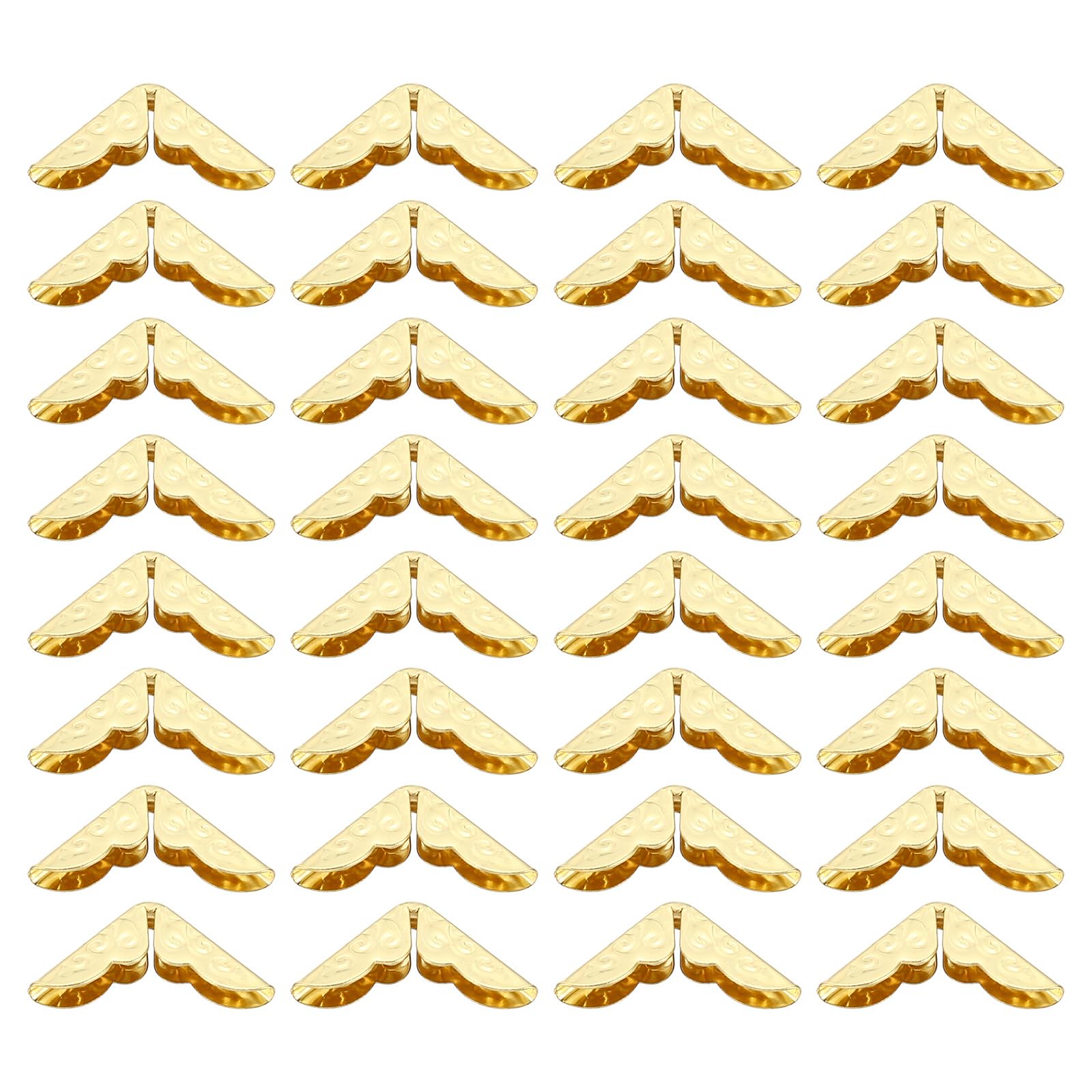 PATIKIL 15mm Metal Book Corners, 150pcs Photo Corners Book Corners Protector Retro Metal for Crafting Scrapbook Photo Album Book Binding, Gold Tone