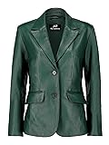 Jild Classic 2-Button Lambskin Leather Blazer Women