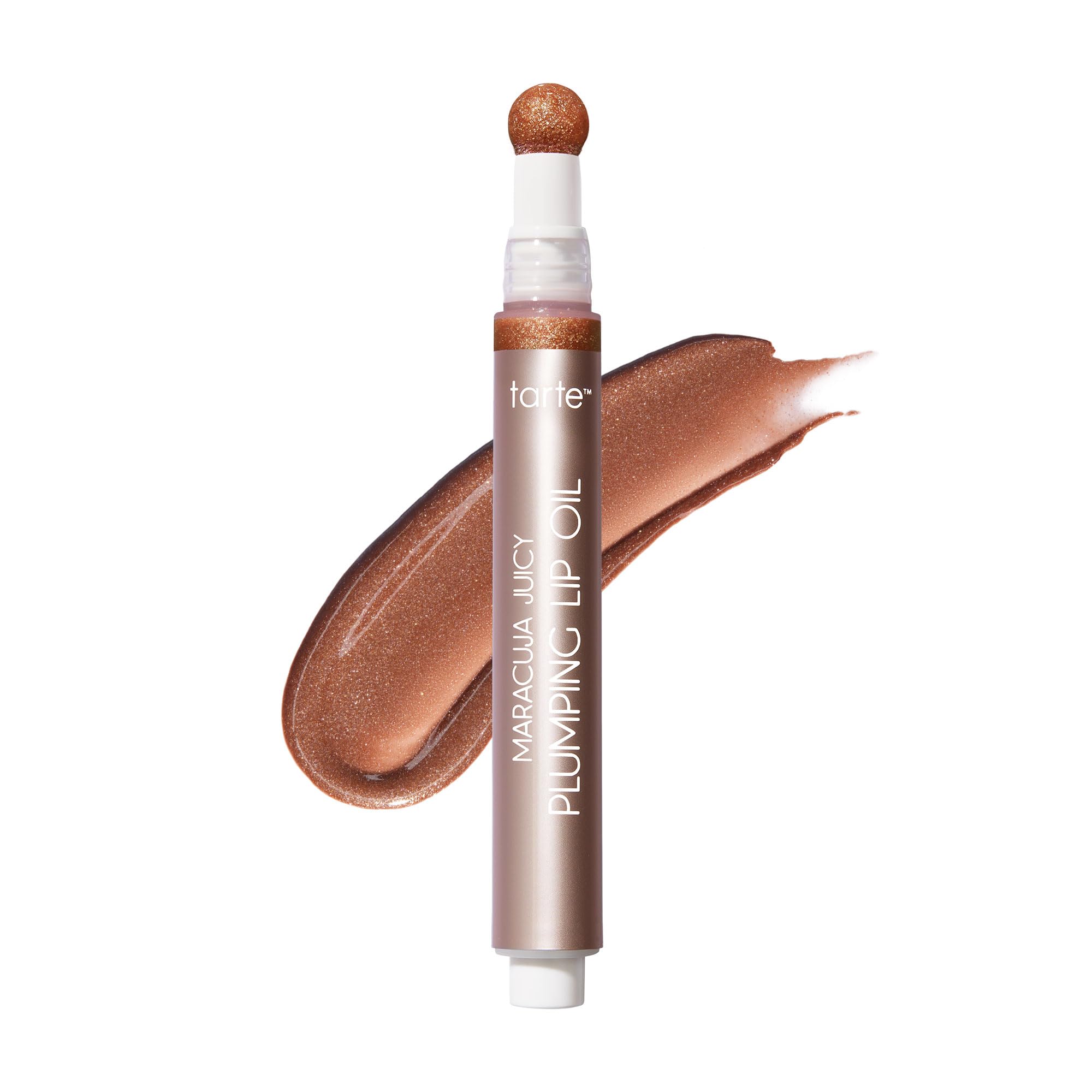 tarte maracuja juicy plumping lip oil – shimmering maple – full size