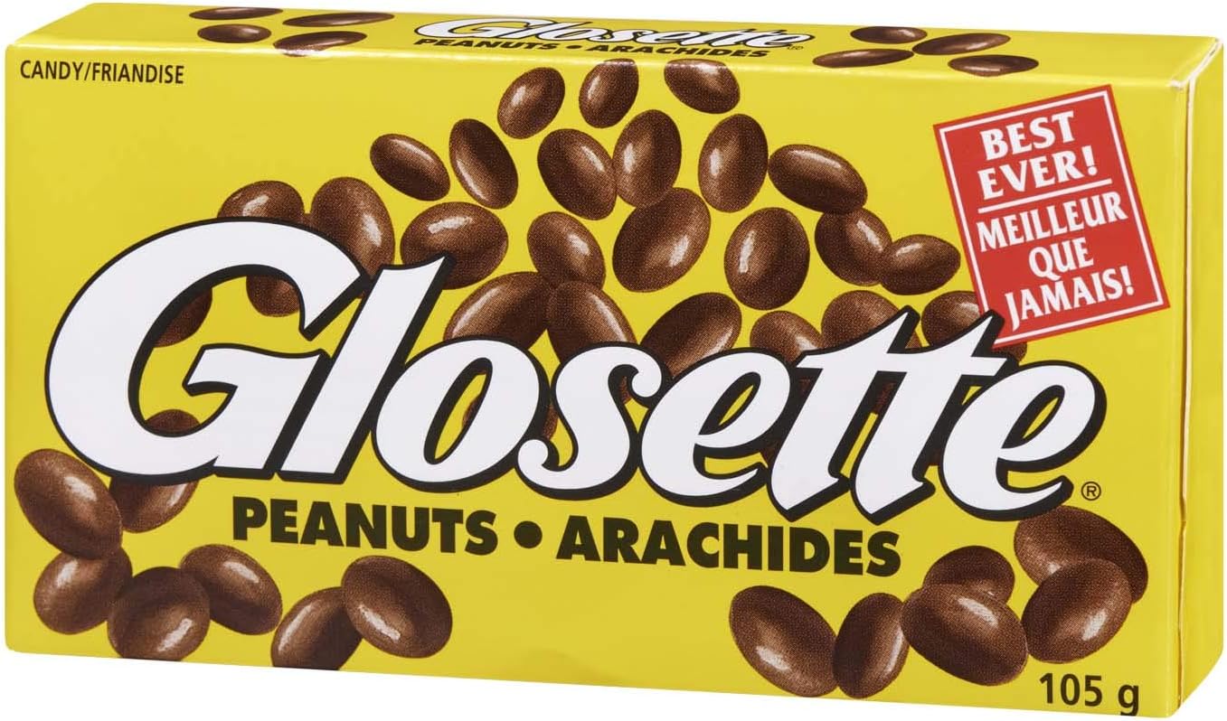 Glosette Chocolate Covered Peanuts, 105 Grams/3.7 Ounces 6 Pack