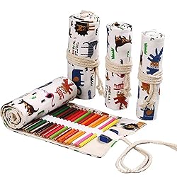 Maydahui Canvas Colored Pencil Roll Wrap 24/48/72