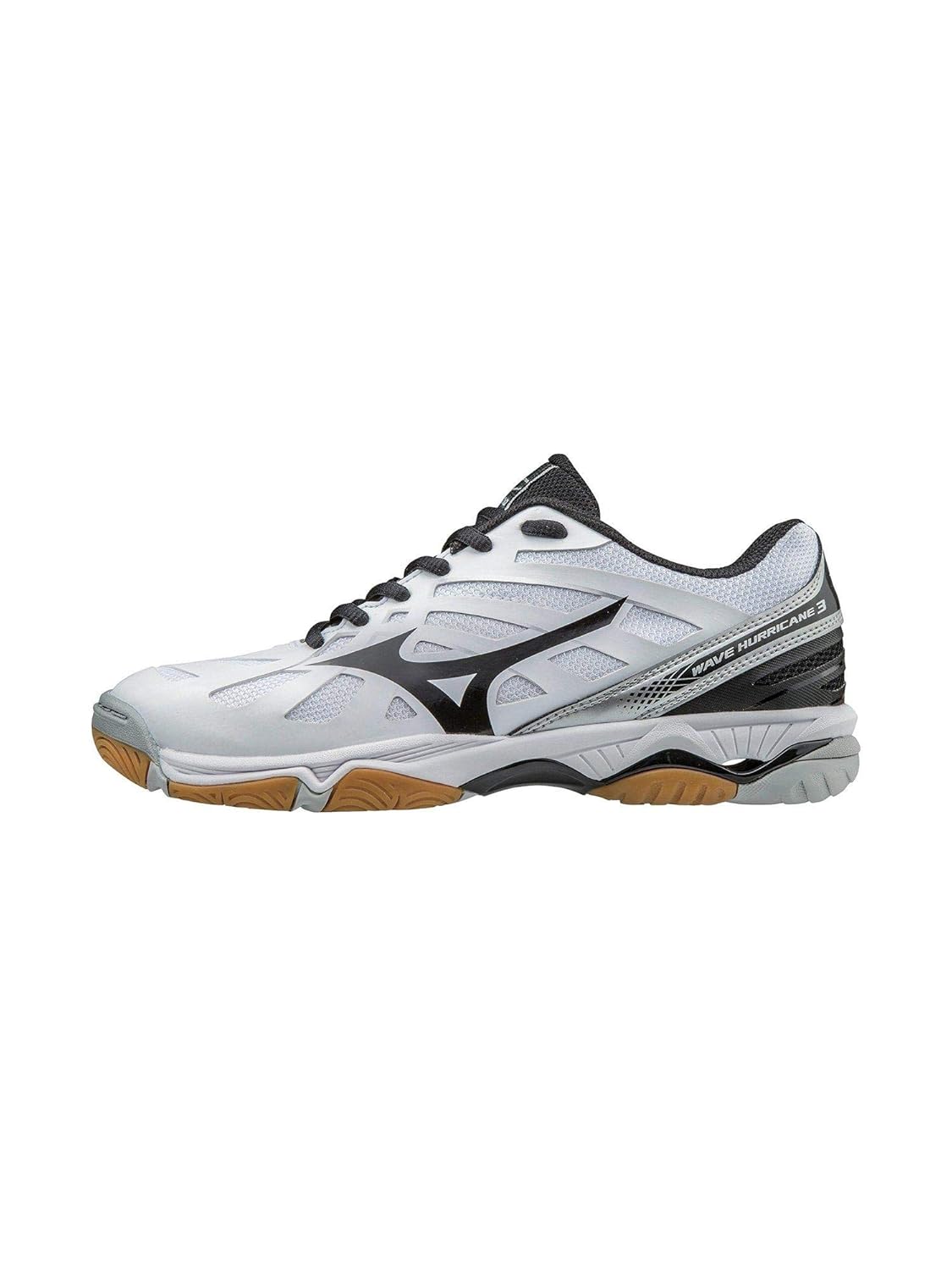 mizuno women's wave hurricane 3 - black/silver