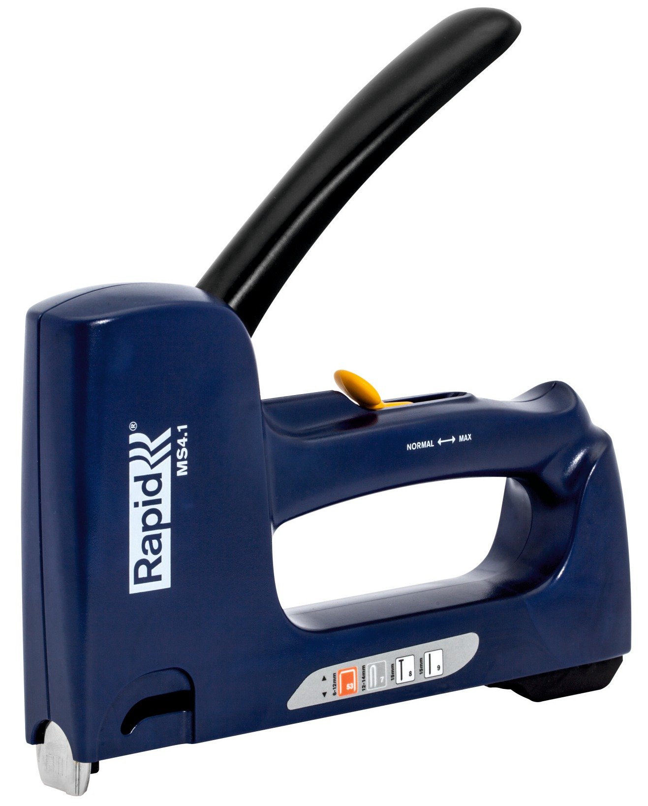 Rapid Multi-Function Staple Gun MS4.1 for No. 53 and No. 7 Staples, No. 8 Brads, No. 9 Pins, 4-in-1 Upholstery and Cable Tacker with Ergonomic Handle and All-Steel Interior Wear Parts (24510600)